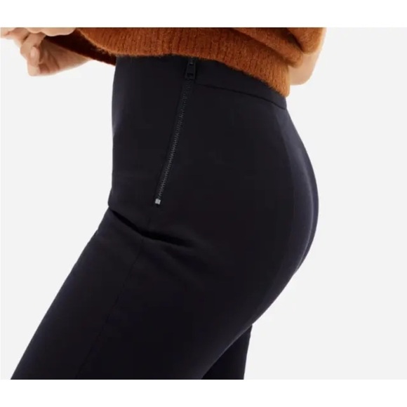 Everlane The Side-Zip Stretch Cotton Pant Black Size 10 - Picture 2 of 8